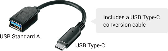Comes with a USB Type-C conversion cable